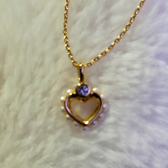 kate spade Gold and White Heart Pendant Necklace - Picture 2 of 5